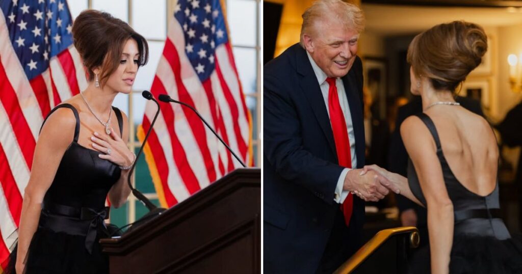 Emma Watters Turns Heads in Black Gown While Chairing Trump-Linked Gala