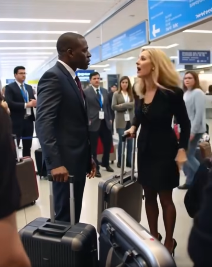 “Go Back to Your Slums” – Woman Yells at Black Man, Not Knowing He Owns the Airline