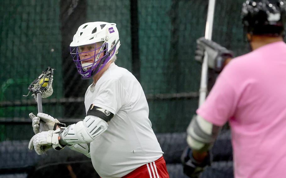Jon Ryan, a 77 year old box lacrosse player and Vietnam War veteran, plays in pickup games every week. (Dennis Nett/syracuse.com via TNS)