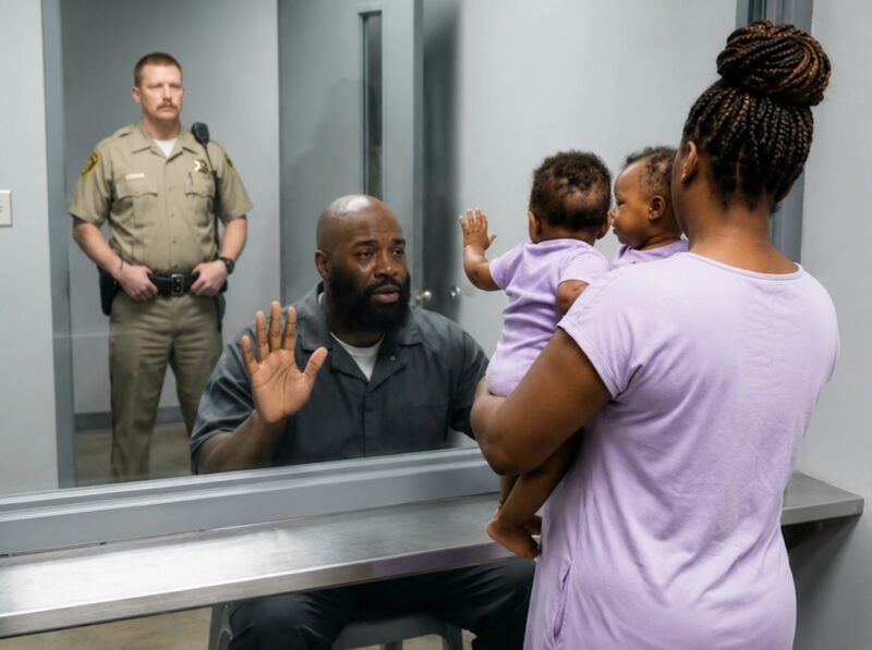 Father Meets His Newborn Twins Through Prison Glass in Moment That Moved Even a Stern Guard